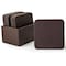 Dacasso Chocolate Brown Leatherette 10 Square Coaster Set with Holder AG-3343 - alternate 2